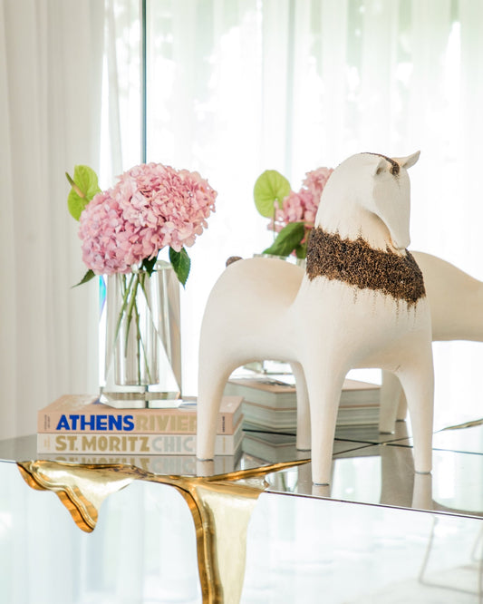 Large Horse in White - Maison SIA