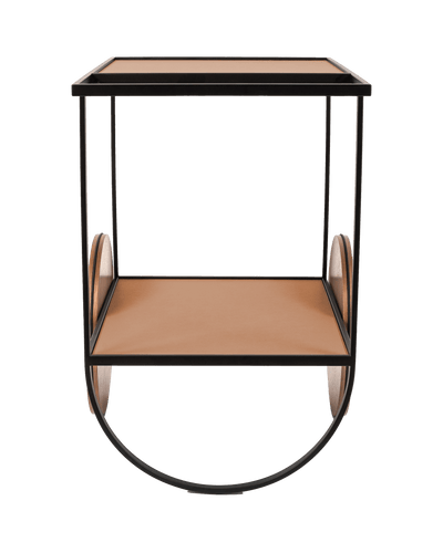 Magenta serving trolley with three removable trays - Camel