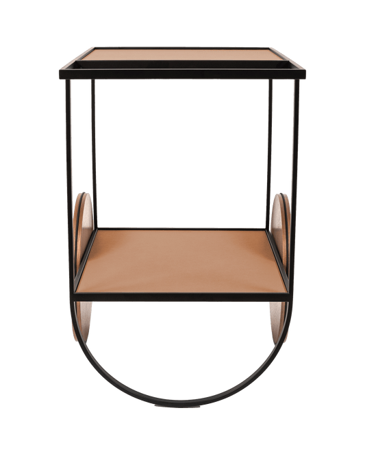 Magenta serving trolley with three removable trays - Camel - Maison SIA