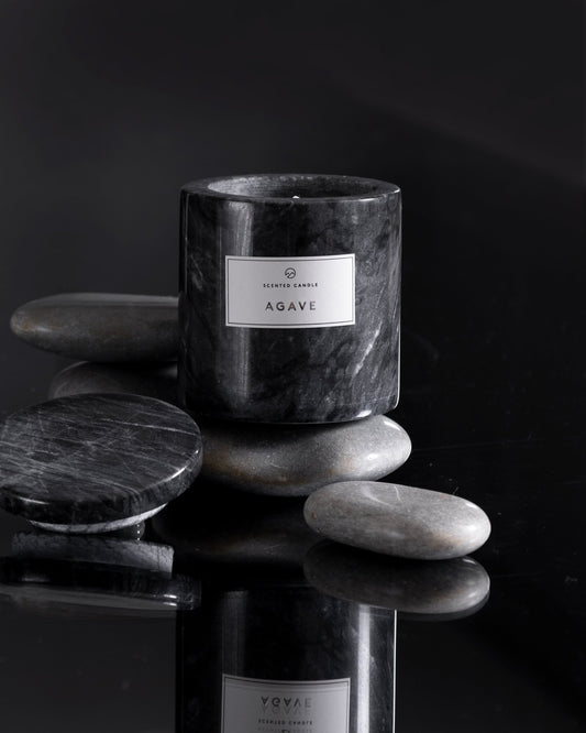 Magnet marble Agave scented candle - Maison SIA