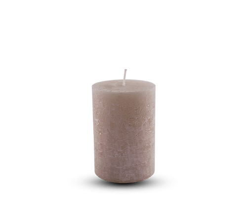 Metal Cylindrical Rustic Candle