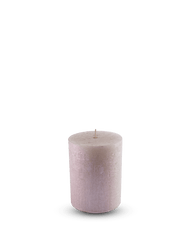 Metal Cylindrical Rustic Candle  H-13cm