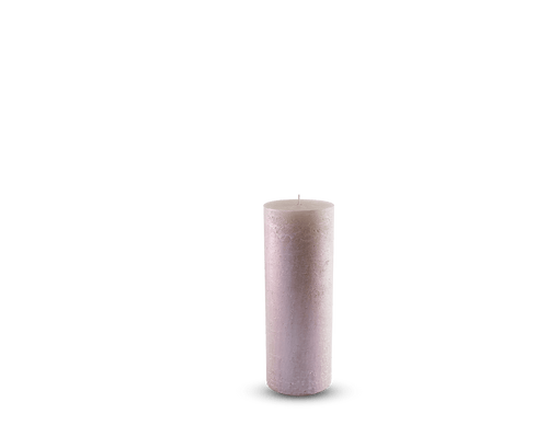 Metal Cylindrical Rustic Candle H-27cm