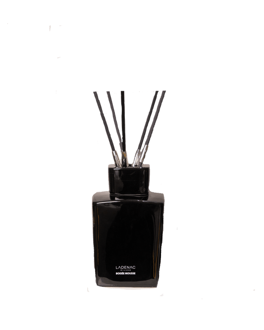 Minimal Boisse Mousee Reed Diffuser in black ceramic jar - Maison SIA