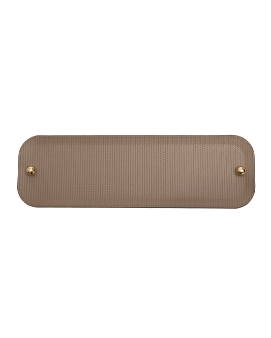 Olimpia large tray with gold details in Taupe - Maison SIA