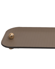 Olimpia large tray with gold details in Taupe