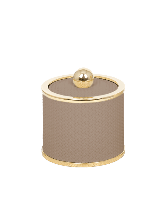 Olimpia Taupe Round Box - Maison SIA