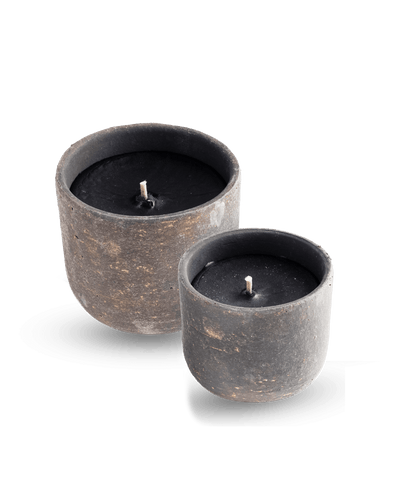 Outdoor Candle Matt grey/ gold