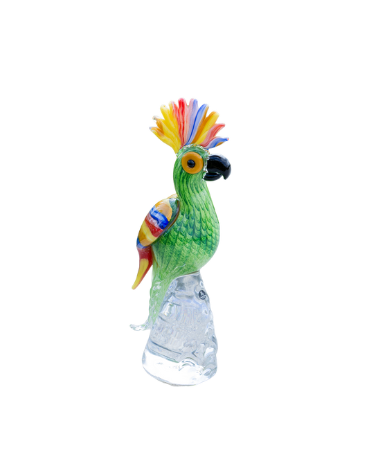 Parrot cacatua green & colored big - Maison SIA