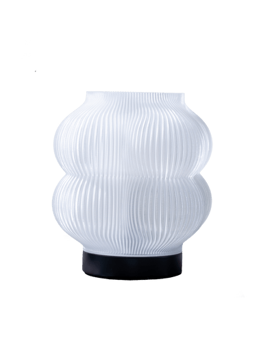 Peach Table Lamp in white & Black