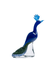 Peacock tail down blue green & gold