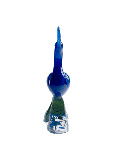Peacock tail down blue green & gold