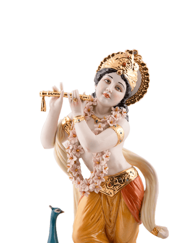 Pigmented Lord Krishna Idol