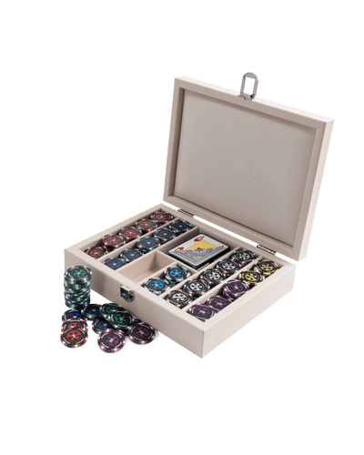 Poker Set Shagreen Effect leather