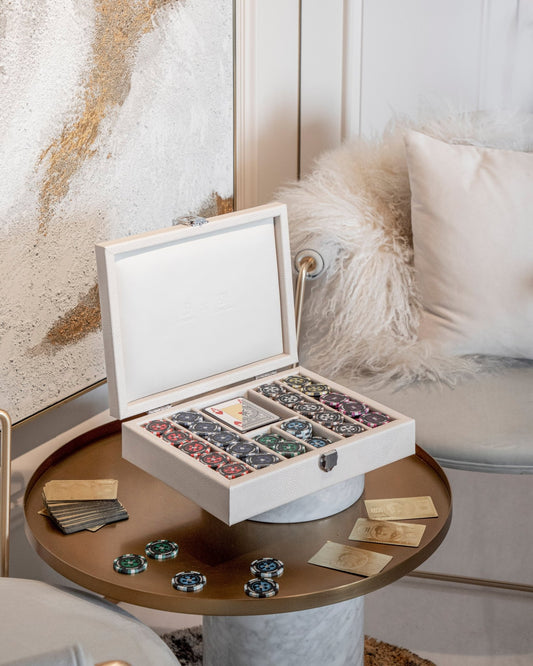 Poker Set Shagreen Effect leather - Maison SIA