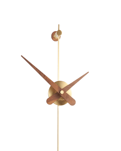 PUNTO Y COMA G BRASS-WALNUT CLOCK