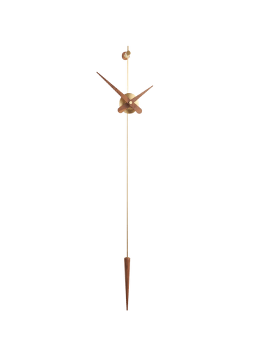 PUNTO Y COMA G BRASS-WALNUT CLOCK