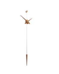 PUNTO Y COMA G BRASS-WALNUT CLOCK