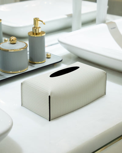 Rectangular Cream Tissue Box