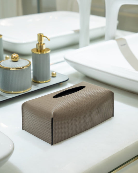 Rectangular Taupe Tissue Box - Maison SIA