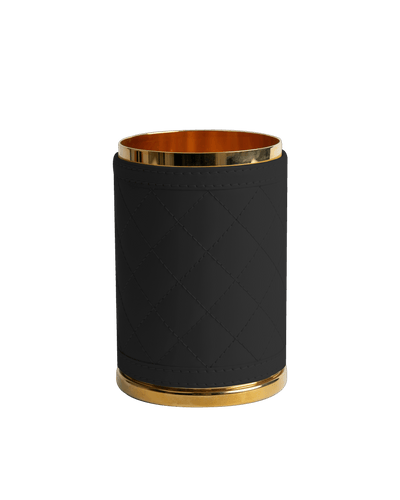 Round Box with lid in Black