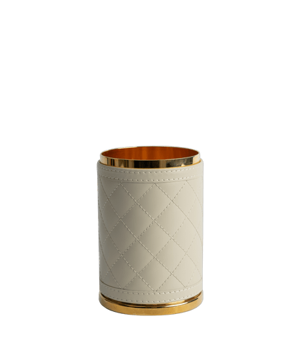 Round Box with lid in Ivory