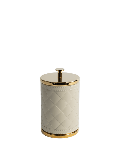 Round Box with lid in Ivory