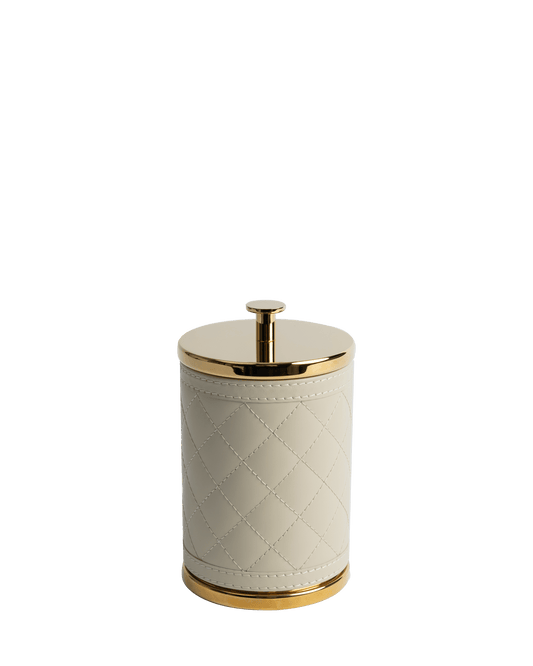 Round Box with lid in Ivory - Maison SIA