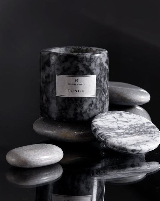 Sharkskin marble Tonga scented candle - Maison SIA