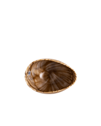 Shell mignon ivory with brown threads bowl