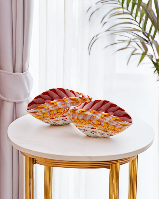 Shell Mignon Ivory with red threads - Maison SIA