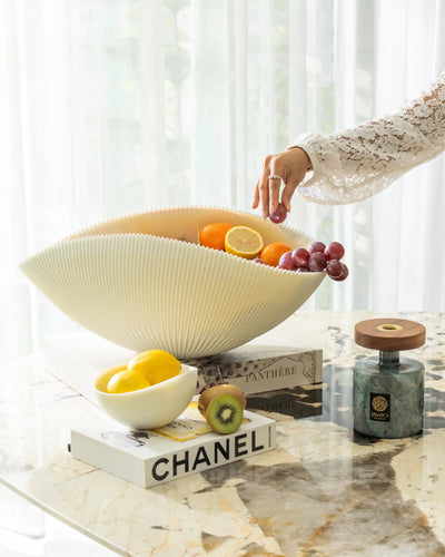 Shell Mono Large Folded Bowl