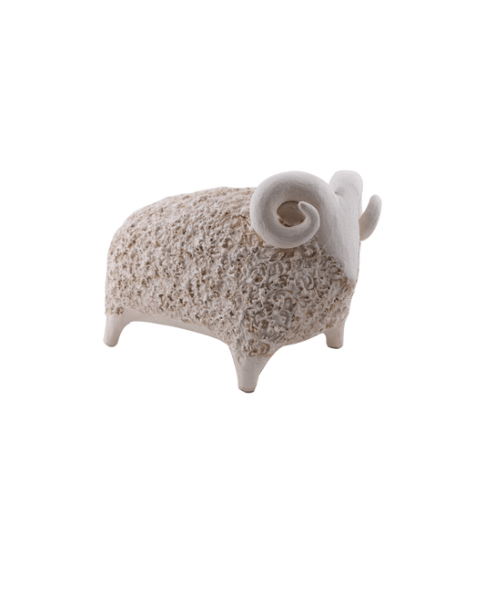 Small Ram In White - Maison SIA