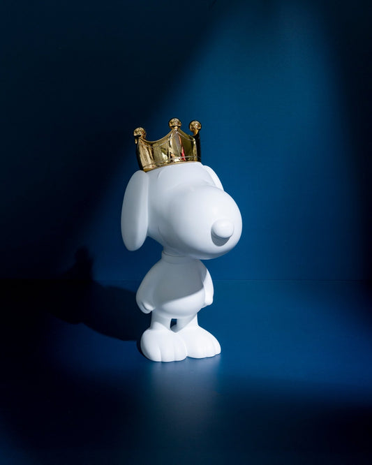 Snoopy Crown matt white & Chromed Gold - Maison SIA