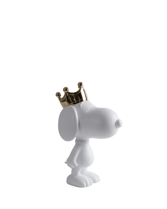 Snoopy Crown matt white & Chromed Gold - Maison SIA