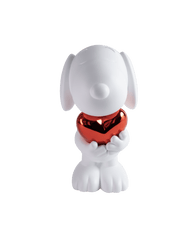 Snoopy Heart matt white & chromed Red