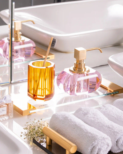 Soap Dispenser in Pink & Gold