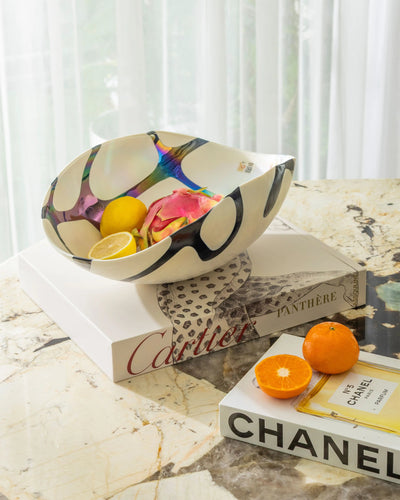 Spider Black Medium Folded Bowl