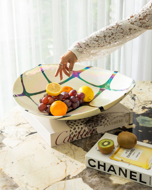 Spider Black Piega Plate Large - Maison SIA