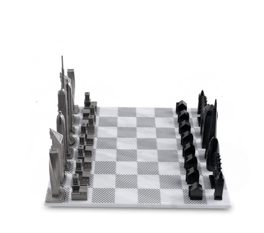 Stainless Steel London Vs Dubai Edition Chess Board - Maison SIA