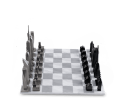 Stainless Steel London Vs Dubai Edition Chess Board