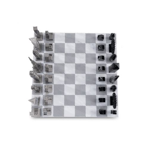 Stainless Steel London Vs Dubai Edition Chess Board