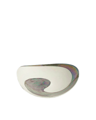 Steel Piega plate with mother of pearl effect