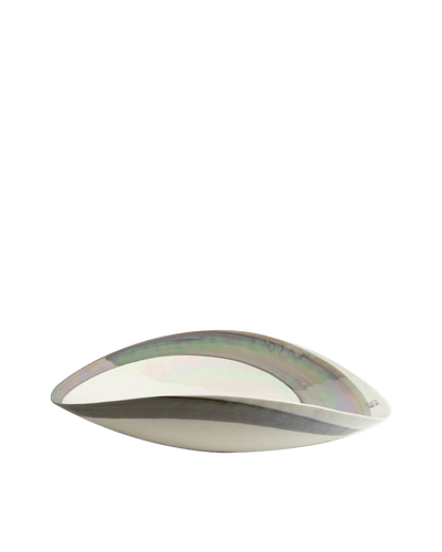 Steel Piega plate with mother of pearl effect