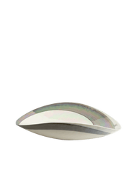 Steel Piega plate with mother of pearl effect