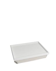 Teddy Bed Tray in White