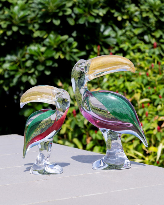 Toucan Small Green, Pink & Gold - Maison SIA