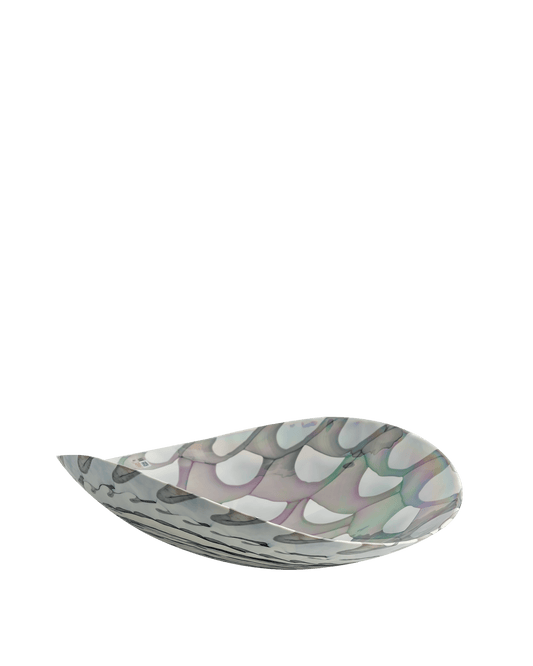 Turtle black Piega plate Ivory - Maison SIA