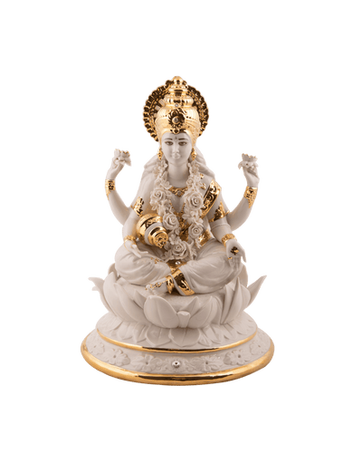 White & Gold Laxmi Idol