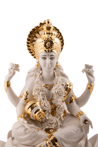 White & Gold Laxmi Idol